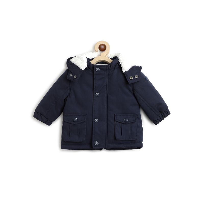 Infants Dark Blue Long Sleeve Jacket image number null